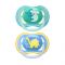Avent Ultra Air Sensitive Skin Soothers, 2-Pack, 18m, Blue/Green, SCF349/10