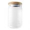 Pasabahce Babylon Jar With Wood Cover, Medium, 1.15 Liters, 43173