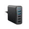 Anker Power Port 5-Port 63W USB Charger QC, Black, A2054J11