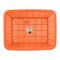 Lion Star Square Multi-Purpose Plastic Basket, Orange, Large, BW-28
