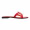Hermes Style Women's Slippers, Red