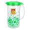 Lion Star Fiorita Plastic Water Jug With Lid & Handle, 2 Liter, Green, K-20