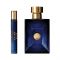 Versace Dylan Blue Pour Homme Perfume Set, For Men, EDT 100ml + EDT 10ml + Pouch