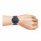 Obaku Golden Round Dial With Navy Blue Background & Bracelet Analog Watch, V235GXVLML
