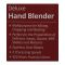 West Point Deluxe Hand Blender, 2-Speed, 400W, WF-9815