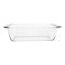 Borcam Midi Rectangular Cake Dish, Ovenware, Glassware & Dishware, 9.84 X 4.53 Inches, 59894