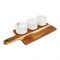 Symphony Acacia Round Bowl Set, With Paddleboard, 4 Pieces, SY-4445