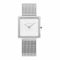Obaku Women's White Square Dial With Silver Bracelet Analog Watch, V236LXCIMC