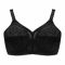 BeBelle Doria Cotton Embroidered Cotton Bra, Comfort & Control, Black, 1076