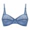 BeBelle Marvel Rosette Fabric Full Lace Bra, Denim Blue