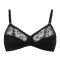 BeBelle Intimage-U Dual Layer Fabric Half Lace Bra, Black, 1266