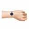 Obaku Women's Rust Gold Round Dial & Bracelet With Blue Background Analog Watch, V247LXVLSV