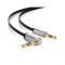 UGreen 3.5mm Straight To 90 Degree Audio Cable, 3M, Flat/Black, 10728