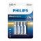 Philips Ultra Alkaline AAA Battery, 4-Pack, LR03 MICRO