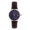 Omax Women Watch HDL07P42I, Brown Strap & Blue Dial