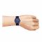 Omax Men's Navy Blue Round Dial & Background With Textured Strap Analog Watch, HD03S44I