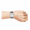 Timex Men's Chrome Round Dial With White Background & Textured Brown Strap Analog Watch, TW2U71600