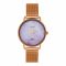 Omax Women's Rust Gold Round Dial & Chain With Colored Background Analog Watch, PMM01RC8I