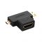 UGreen Micro HDMI + Mini HDMI Male To HDMI Female Adapter, Black, 20144