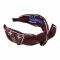 LV Style Hair Band, Brown Off-White, AB-16