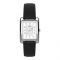 Timex Women's Addison 25mm Black Leather Strap Watch, White Dial, TW2U14500