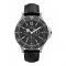 Timex Men's Harborside Multifunction 43mm Black Leather Strap Watch, Black Dial, TW2U12900