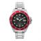 Timex Men's Harborside Coast 43mm Chrome Case Red Stainless Watch, TW2U41700