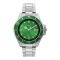 Timex Men's Harborside Coast 43mm Chrome Case Silver-Green Stainless Watch, TW2U72000