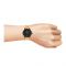 Omax Women's PVD Black Round Dial With Golden Bracelet Analog Watch, FSB002BG02