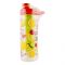 Herevin Detox Time Strawberry Water Bottle, 0.65Ltr, Red #161568-002