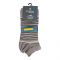 Knit Line Mercerized Ankle Cotton Socks, AM-Grey