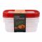 Appollo Crisper Food Container, 3-Piece Set, Medium Red