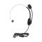Manhattan Mono USB Headset, Adjustable Headband, Flexible Boom Mic, Black, 179867