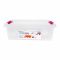 Appollo Clear Lock Storage Box, Large, 10L, Pink