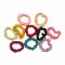 Sandeela Tinies Silk/Chiffon Round Scrunchies, Multi Color, 01-10005