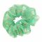 Sandeela Organza Gold Lines Classic Scrunchies, Turquoise, 03-1011