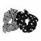 Sandeela Cotton Linen Classic Scrunchies, Black & White, 03-2091