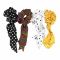 Sandeela Cotton Linen Bow Scrunchies, Multi Color, 07-4009
