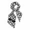 Naheed Scrunchies, Black & White, J0014