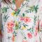 Basix Ladies Loungewear 2 Piece Set, Vanilla White Summer Refreshing Pink Flora, MS-526