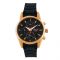 Omax PVD Rust Gold Round Dial With Black Background & Bracelet Men's Chronograph Watch, FSM007U022