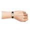 Omax Women's Masterpiece Golden Round Dial With White Background & Black Plain Strap Analog Watch, ML01