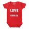 Baby Nest Love You More Than Cuddles Romper For Kids, RBT-117 Red 