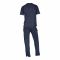 Basix Men Soft Knitted Striped Loungewear Set Blue, LW-805