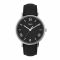 Timex Men's Chrome Round Dial With Black Background & Plain Black Strap Analog Watch, TW2V05000