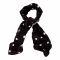 Sandeela Cotton Hair Scarf, Black With White Polka Dots, 10-01-1001