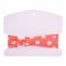 Sandeela Cotton Headband, Peach With White Polka Dots, 12-01-1010