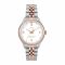 Timex Women's White Round Dial With Two Tone Bracelet Analog Watch, TW2T49200