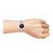 Omax Men's Quartz Water Resist Chrome Round Dial & Bracelet With Black Background  Analog Watch, HSA042N001