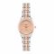 Omax Women's Pink Round Dial With Two Tone Bracelet Analog Watch, HSA054N00F